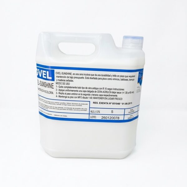 CERA INCOLORA ACRILICA AUTOBRILLO 5 LITROS
