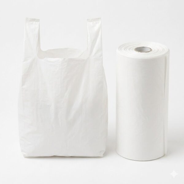 BOLSA CAMISETA 40 X 50 X 0.012 BLANCAS X 100