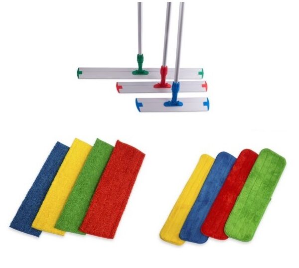 MOPA MICROFIBRA COLORES SECA/HUMEDA 60CM COMPLETA