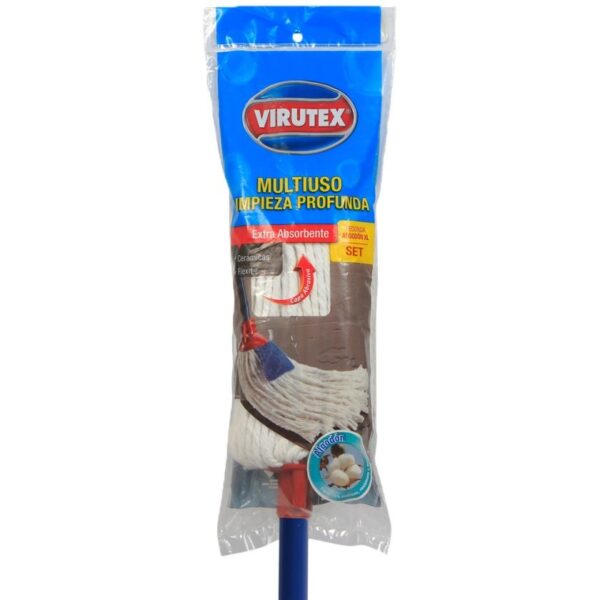 MOPA  ALGODÓN CLASICA 8 ONZ COMPLETA VIRUTEX CON MANGO
