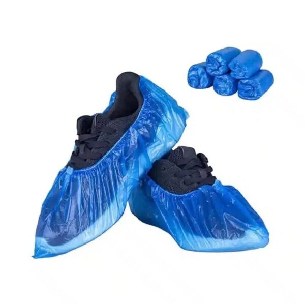 CUBRE CALZADO POLIETILENO DESECHABLE AZUL X 100