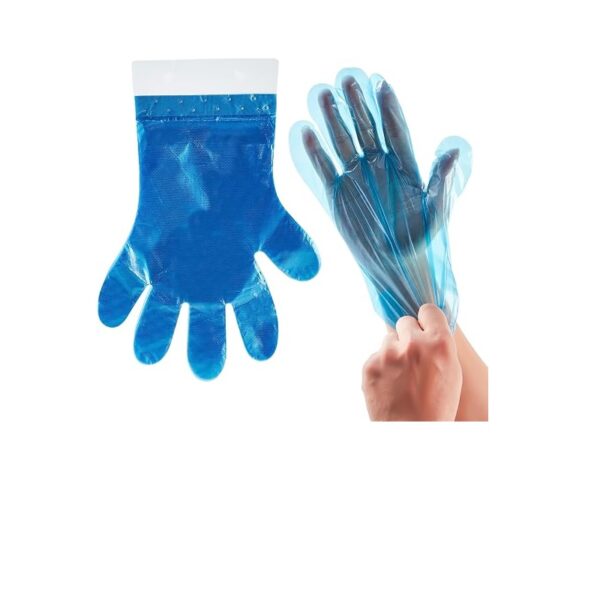GUANTES DESECHABLES TERMOPLASTICO AZUL DISPLAY X 200 UNIDADES