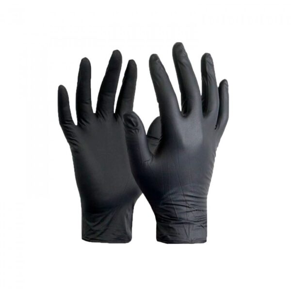 GUANTE  QUIRURGICO NITRILO  NEGRO DISPLAY X 100 UNIDADES. LIBRE DE POLVO