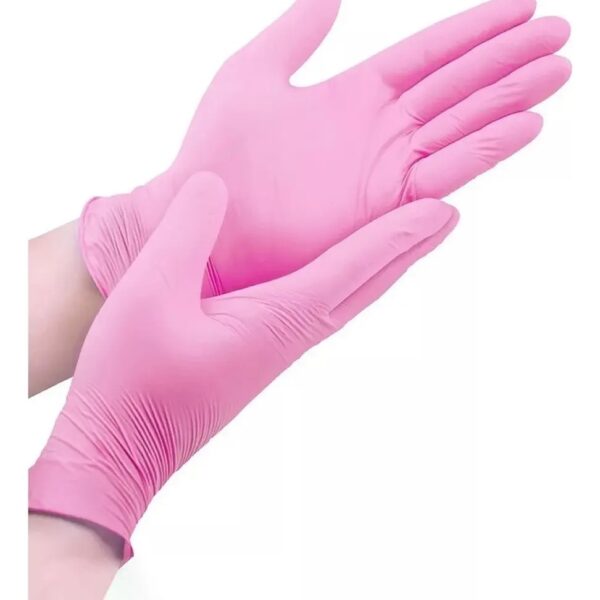GUANTE  QUIRURGICO NITRILO  ROSADO DISPLAY X 100 UNIDADES. LIBRE DE POLVO