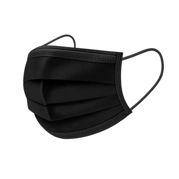 MASCARILLA TRES PLIEGUES NEGRA X 50 UNIDADES