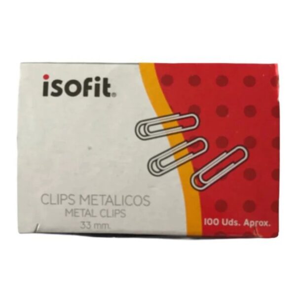 CLIPS 33MM METALICO X 100 UNIDADES